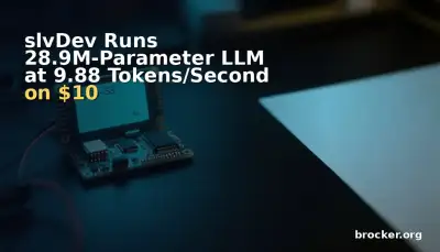 slvDev Runs 28.9M-Parameter LLM at 9.88 Tokens/Second on $10 ESP32-S3 Microcontroller